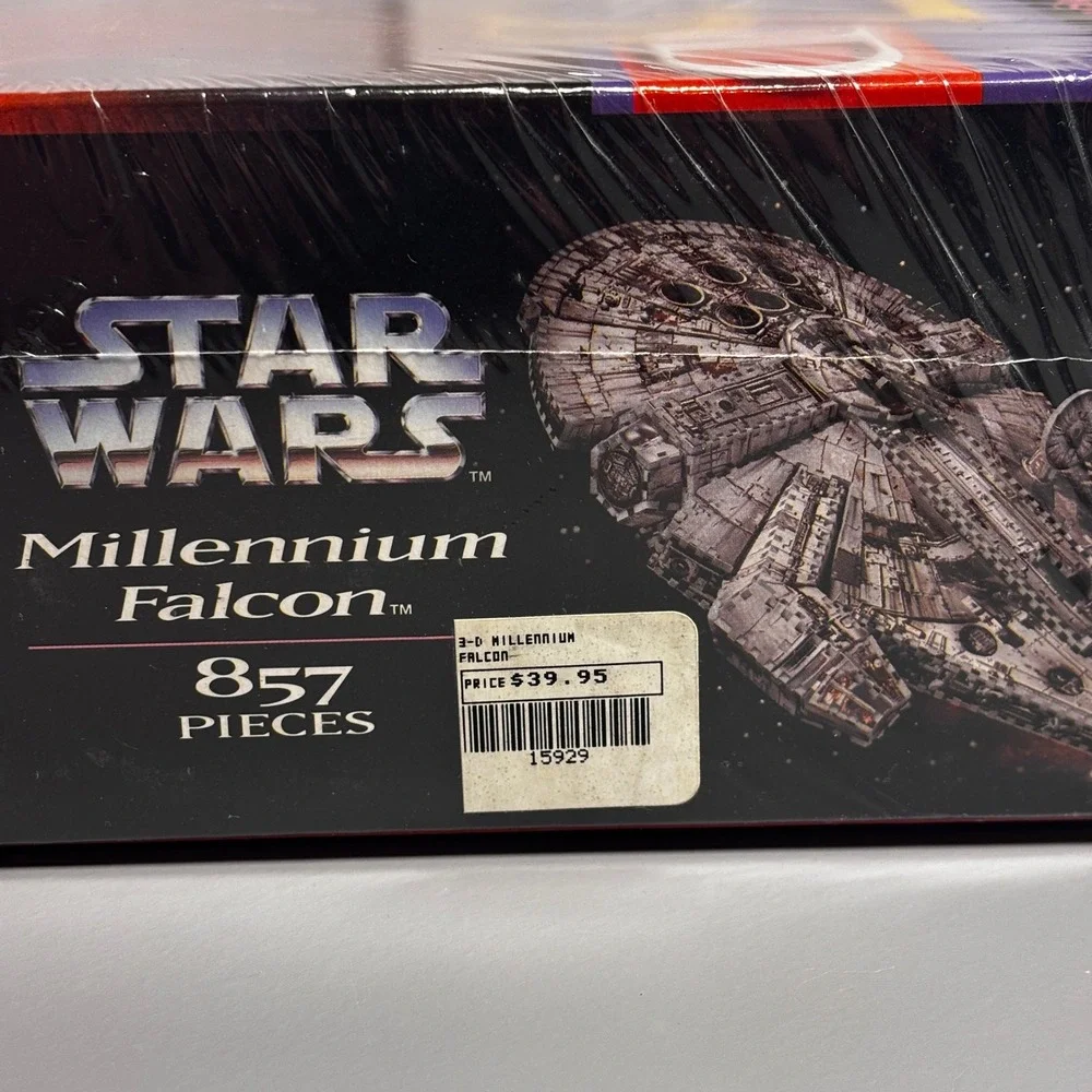 Star Wars Millennium Falcon 3D Puzzle 857 Pc Milton Bradley 1995 Sealed Puzz-3D